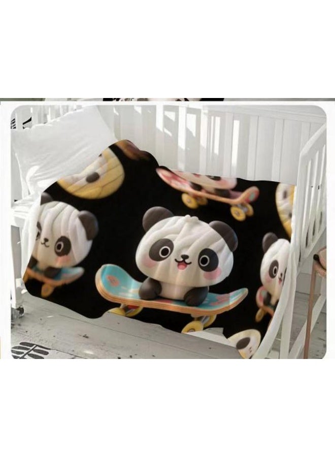 عام بطانية رقيقة من الفانيلا الكرتونية للأطفال أو الطلاب (دافئة ومريحة ومناسبة للنوم والألعاب) 100 سم * 150 سم - Image 3