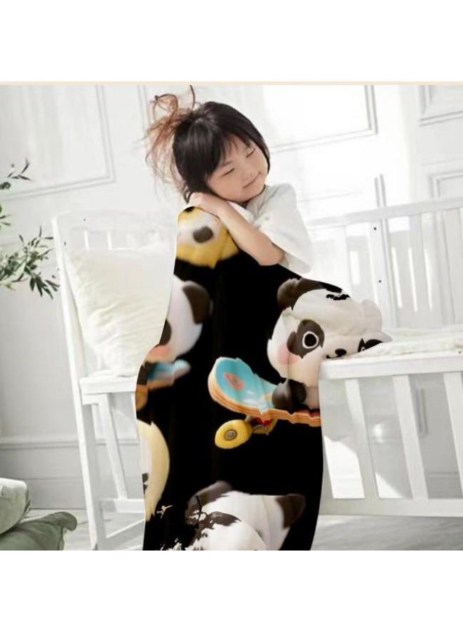 عام بطانية رقيقة من الفانيلا الكرتونية للأطفال أو الطلاب (دافئة ومريحة ومناسبة للنوم والألعاب) 100 سم * 150 سم - Image 4