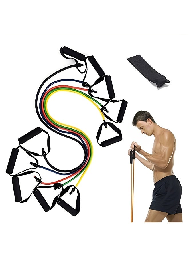 H PRO HM Sports 11 Pcs Resistance Band Set for Home and Full Body Workout - Image 3