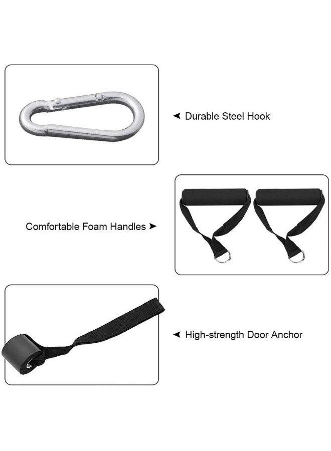 H PRO HM Sports 11 Pcs Resistance Band Set for Home and Full Body Workout - Image 4