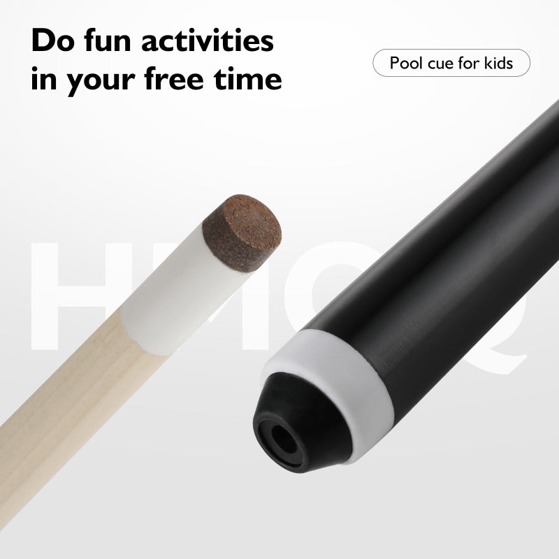 HMQQ Pool Cue Sticks â€“ 36" Billiard Cues with 13mm Leather Tip,Set of 2 Durable 2-Piece Pool Sticks for Beginners& Kids - Image 4