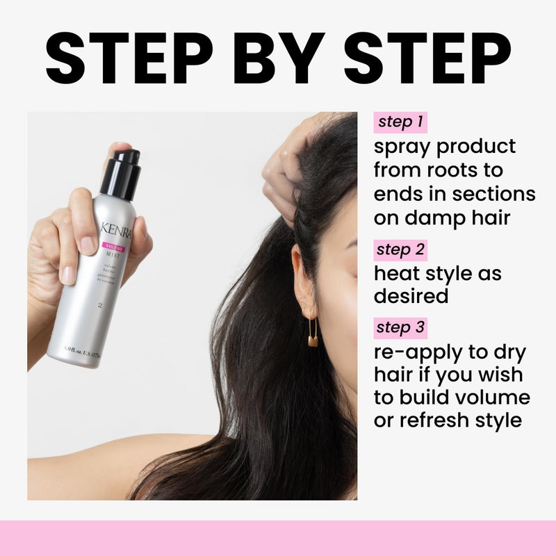 Kenra Professional Volume Mist 2 | Volume Builder | Lightweight, Fine Mist | Low Hold, Flexible Finish | Thermal Protection | Volume That Lasts Up To 48 hours | All Hair Types | 6 fl. oz. - Image 4