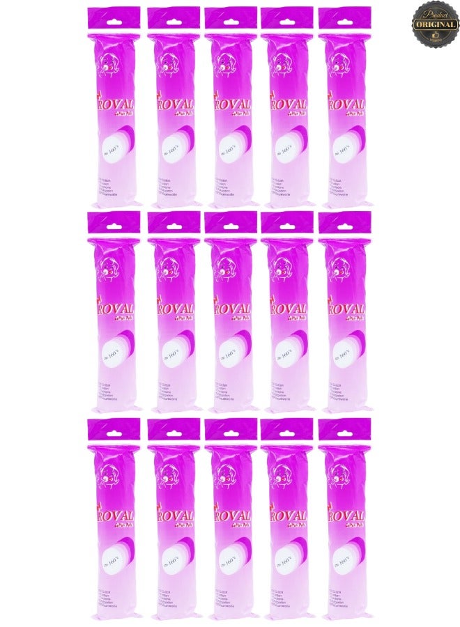 ROVAL 15 Pieces Cotton Pads 160 Pcs - Image 1