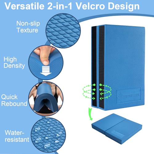 StrongTek 2-in-1 Non-Slip Balance Pad - High-Density Foam Cushion, Supportive Exercise Mat & Knee Pad for Core Training, Yoga, Pilates, Physical Therapy, Stability Training, Stretching, and Rehab - Image 3
