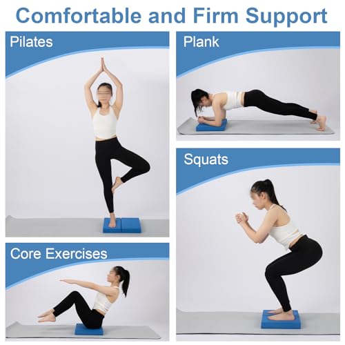 StrongTek 2-in-1 Non-Slip Balance Pad - High-Density Foam Cushion, Supportive Exercise Mat & Knee Pad for Core Training, Yoga, Pilates, Physical Therapy, Stability Training, Stretching, and Rehab - Image 5