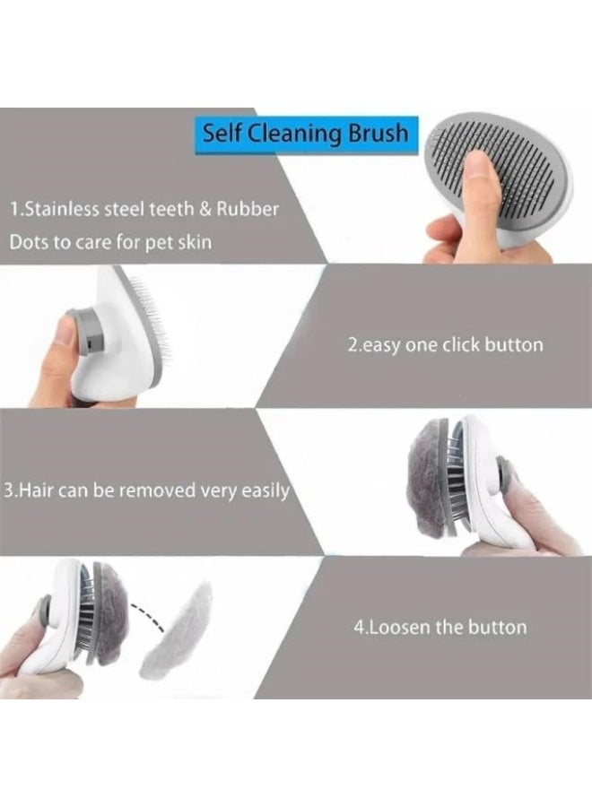 Cat Brush for Shedding & Grooming – Slicker Brush for Dogs and Cats with Long Hair – Removes Tangles, Mats & Loose Fur - Image 3