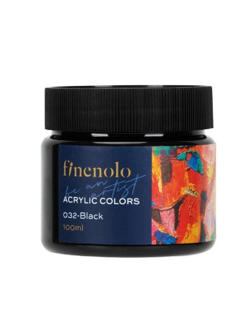 Deli Finenolo Acrylic Color 100ml Content Black - Image 1