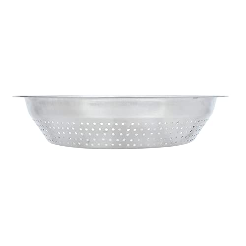 RBY Stainless Steel Rice Strainer Chalna Chalni Bowl for Washing Draining Rice Wheat Pasta Noodles Macaroni Vegetables Fruits – Multipurpose Rinsing Bowl with Fine Holes Food Grade Steel- 11 inch - Image 3