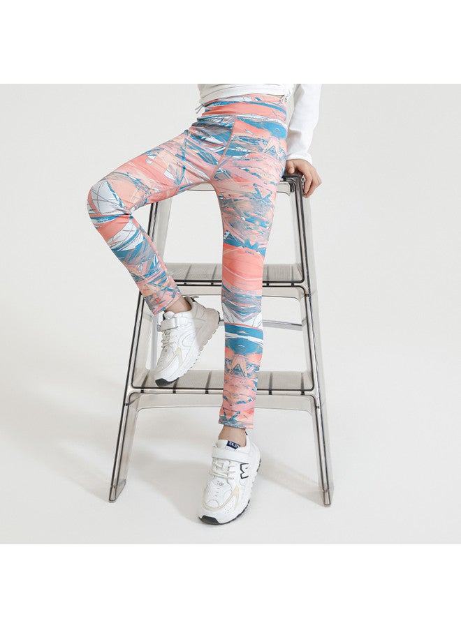Badibadi Girls' Shark Pants Summer Thin Stylish Outerwear Leggings Children's Barbie Yoga Ice Silk Pants Loose And Comfortable - Image 5