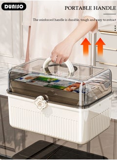 DUNISO 3 Layers Large Medicine Storage Box, Family small safety emergency medical storage box kit travel,Layered Daily Medicine Cabinet,First Aid Storage Box Container Bin with Compartments and Portable Handle for Family  - Image 5