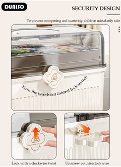 DUNISO 3 Layers Large Medicine Storage Box, Family small safety emergency medical storage box kit travel,Layered Daily Medicine Cabinet,First Aid Storage Box Container Bin with Compartments and Portable Handle for Family  - Image 2