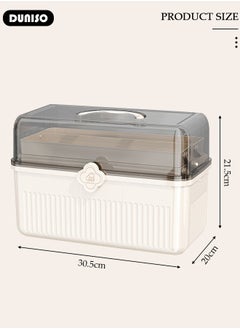 DUNISO 3 Layers Large Medicine Storage Box, Family small safety emergency medical storage box kit travel,Layered Daily Medicine Cabinet,First Aid Storage Box Container Bin with Compartments and Portable Handle for Family  - Image 4