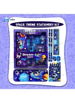 FunBlast FunBlast Space Theme Stationery Kit for Kids - Stationery Box Pencil Pen Eraser Sharpener and Space Pencil Box- Stationary Kit Set for Boys and Girls, Birthday Gift for Kids (Multicolor)  - Image 3