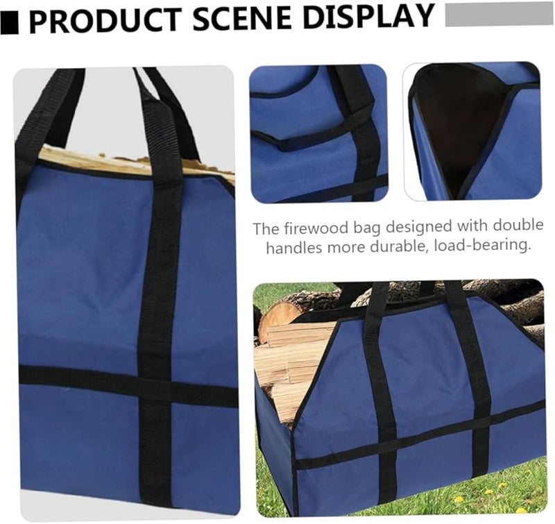 حقيبة كبيرة لحمل الحطب، حقيبة تخزين مغلقة، حقيبة حمل جذوع الأشجار الخارجية، وعاء عملي - Image 4
