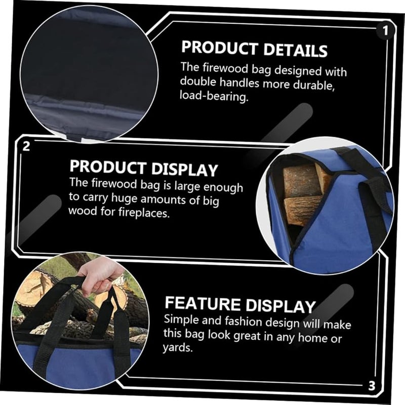 حقيبة كبيرة لحمل الحطب، حقيبة تخزين مغلقة، حقيبة حمل جذوع الأشجار الخارجية، وعاء عملي - Image 3