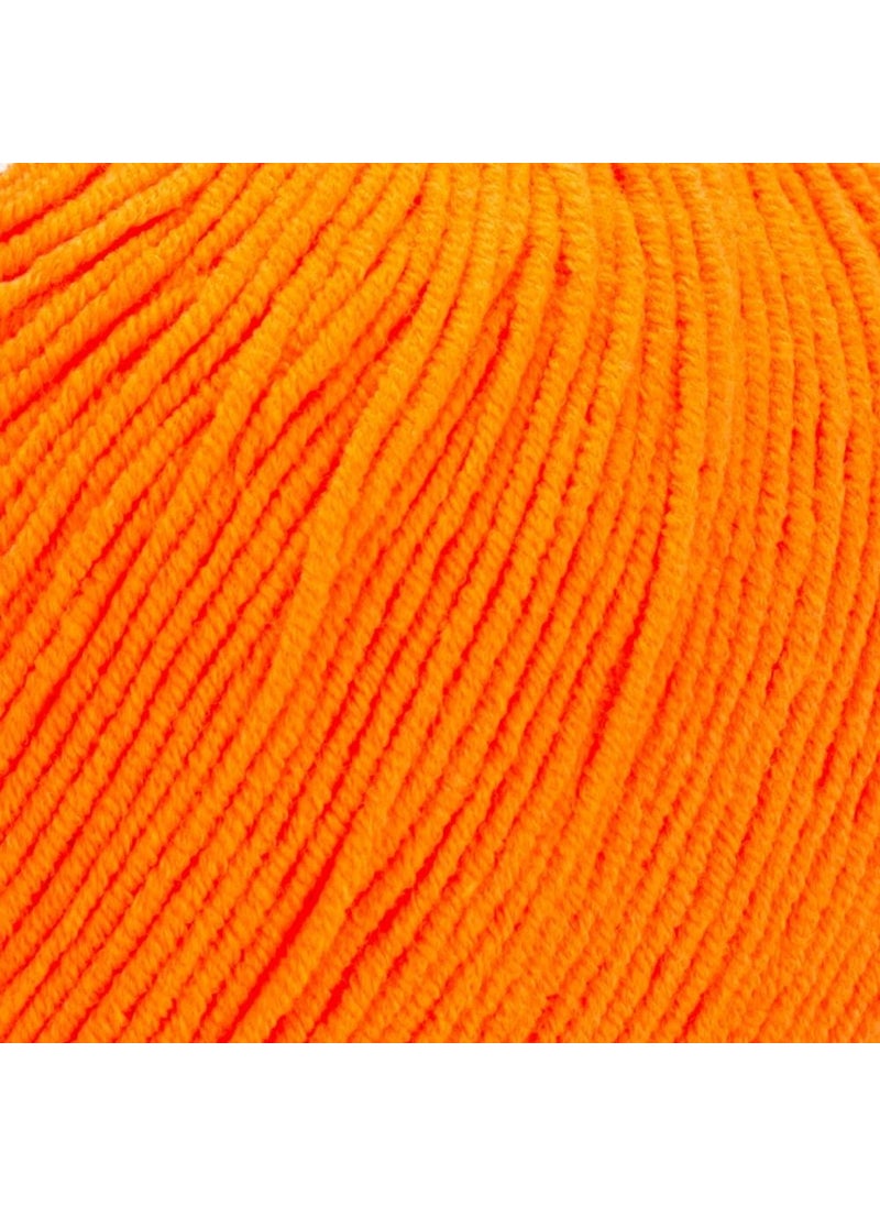 YarnArt Jeans Neon Orange Hand Knitting Yarn  - Image 1