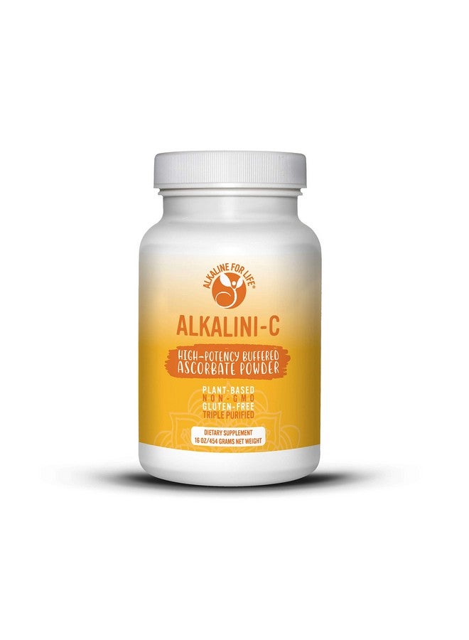 Alkaline for Life مكمل مسحوق فيتامين سي ألكاليني-سي، مسحوق فيتامين سي الطبيعي القوي L-أسكوربات 1500 ملغ، خالي من الذرة وغير معدل وراثيًا، فيتامين سي مدعوم بامتصاص معزز، شكل نقي 100%، مكمل دعم المناعة 16 أونصة - Image 1