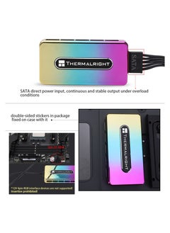 KASTWAVE ARGB Fan HUB Controller, Integrated Fan Hub Support 10 Computer CPU Fans for Addressable 5V 3Pin ARGB, 2-in-1 ARGB Case Fan Splitter, SATA Power Cord Direct Input  - Image 3
