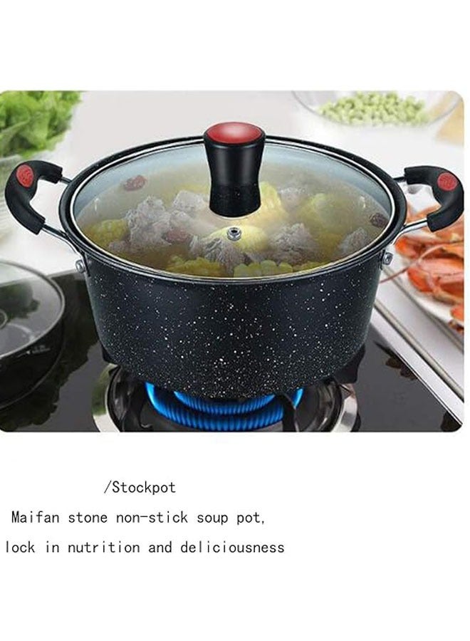 Cast iron cookware, wheat stone non-stick frying pan set, non-flammable non-stick frying pan, wok, frying pan, stockpot, anti-scald handle - Image 3