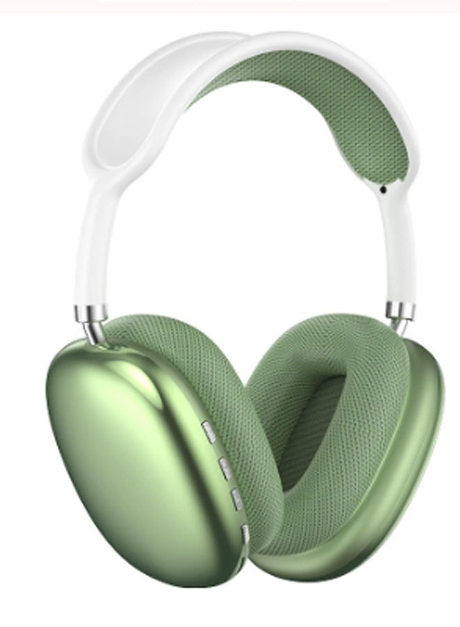 Bluetooth and wired connection dual-mode over-ear headphones Gaming Bluetooth headset Enhanced battery life edition Music headphones Retractable design Bluetooth 5.3 gaming headset Noise-cancelling over-ear headphones (green) - Image 2