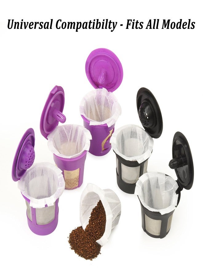 Delibru K Cup Disposable Paper Filters 300 Pack Fits With All Reusable Coffee Pods - Compostable and Disposable Coffee Filters for Keurig Single Cup - Image 2