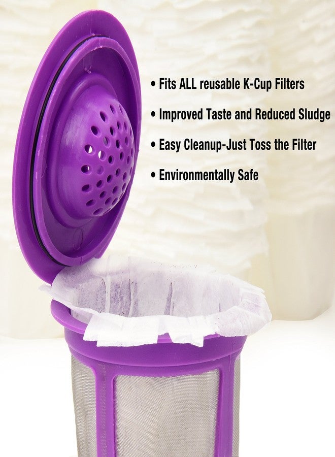 Delibru K Cup Disposable Paper Filters 300 Pack Fits With All Reusable Coffee Pods - Compostable and Disposable Coffee Filters for Keurig Single Cup - Image 5
