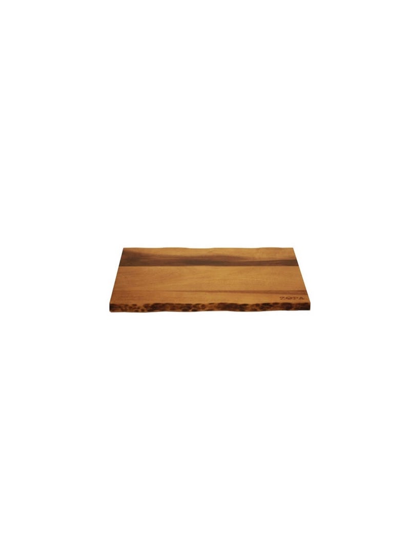 SOFIA REFRIGERATION Wood Chopping Board, Kitchen Chopping Board, Acacia Wood Free Form Cutting Board for Plating, Appetizers, Charcuterie and Kitchen Prep (25x46x2.5 cm) - Image 4
