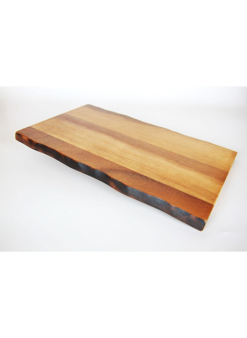 SOFIA REFRIGERATION Wood Chopping Board, Kitchen Chopping Board, Acacia Wood Free Form Cutting Board for Plating, Appetizers, Charcuterie and Kitchen Prep (25x46x2.5 cm) - Image 3