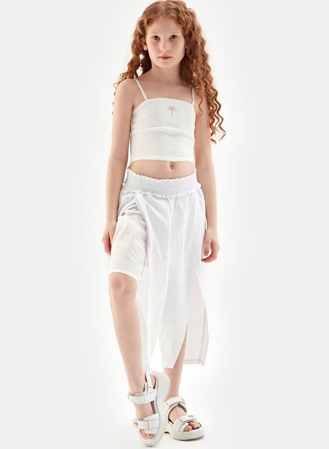 Tyess Girl White Trousers - Image 1