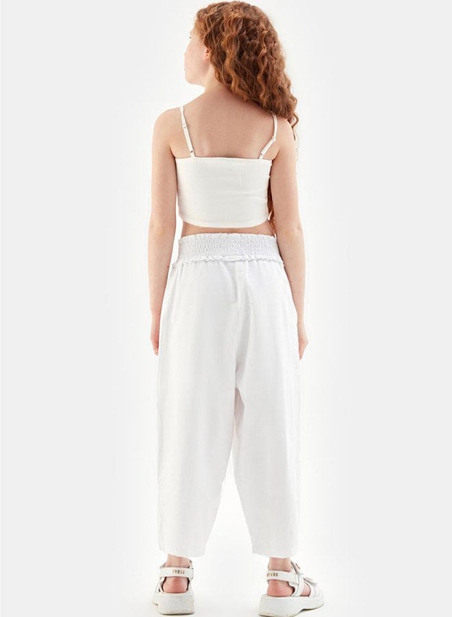 Tyess Girl White Trousers - Image 4