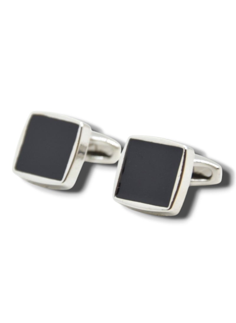 Marco Capelli Stainless Steel Cufflinks For Men Black Cuff4  - Image 1