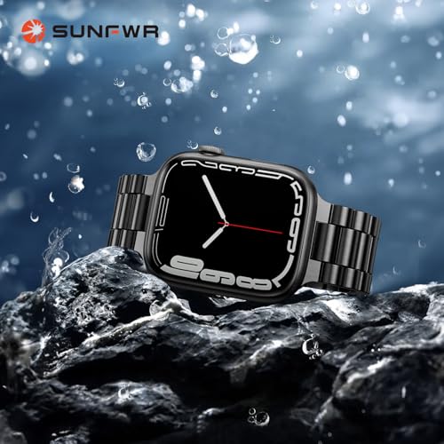 SUNFWR Compatible with Apple Watch Band 44mm 45mm 42mm 46mm 49mm for Men Women, Stainless Steel Metal iWatch Band for Apple Watch Series 11/10/9/8/7/6/5/4/3/2/1/SE/SE2/SE3 Ultra3/2/1 (No case) - Image 5