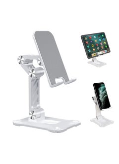 Excefore Phone Stand for Desk, Foldable Desktop Mobile Phone Stand Angle Height Adjustable, Office Phone Holder Cradle Dock Compatible with 4.7"-13" iPhone/Smartphone/iPad/Tablet  - Image 2