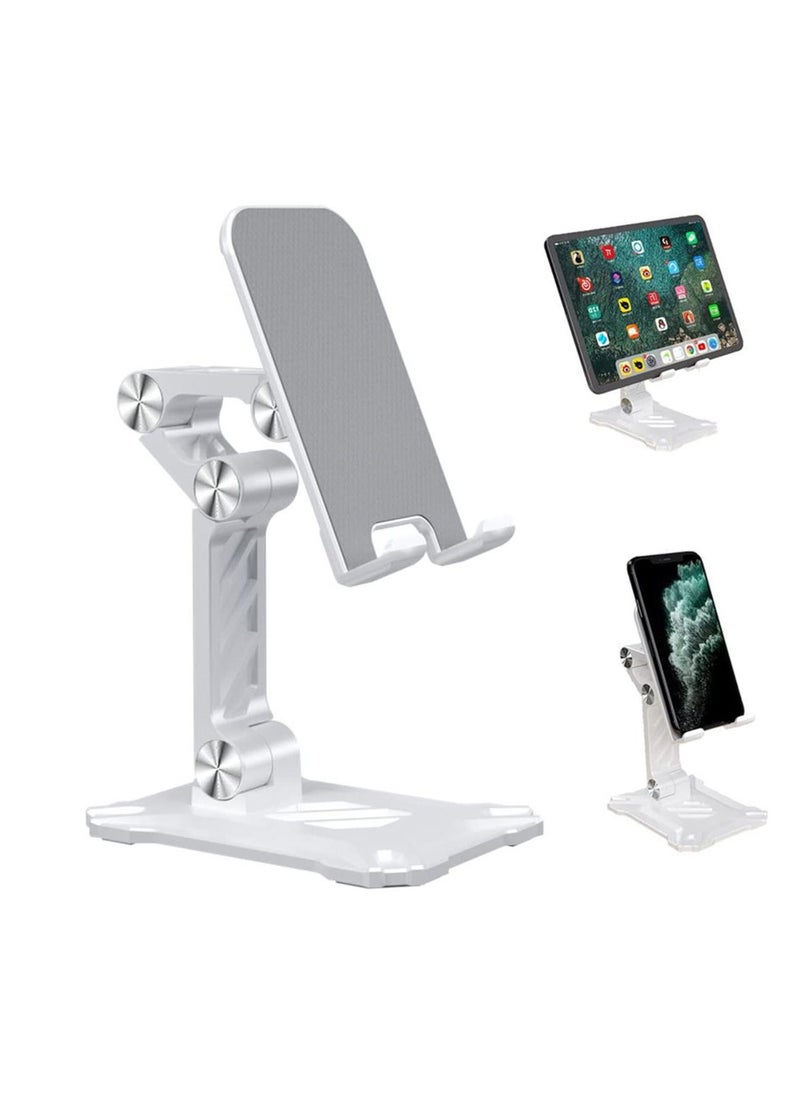 Excefore - Phone Stand for Desk, Foldable Desktop Mobile Phone Stand Angle Height Adjustable, Office Phone Holder Cradle Dock Compatible with 4.7"-13" iPhone/Smartphone/iPad/Tablet - Image 1