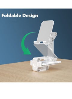 Excefore Phone Stand for Desk, Foldable Desktop Mobile Phone Stand Angle Height Adjustable, Office Phone Holder Cradle Dock Compatible with 4.7"-13" iPhone/Smartphone/iPad/Tablet  - Image 4