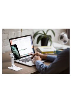 Excefore Phone Stand for Desk, Foldable Desktop Mobile Phone Stand Angle Height Adjustable, Office Phone Holder Cradle Dock Compatible with 4.7"-13" iPhone/Smartphone/iPad/Tablet  - Image 5
