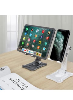 Excefore Phone Stand for Desk, Foldable Desktop Mobile Phone Stand Angle Height Adjustable, Office Phone Holder Cradle Dock Compatible with 4.7"-13" iPhone/Smartphone/iPad/Tablet  - Image 3