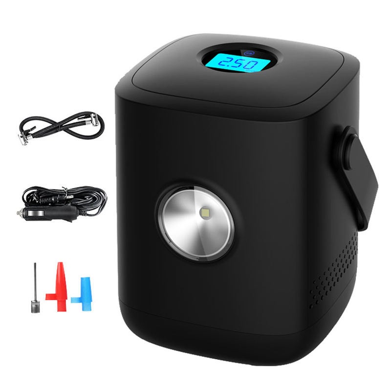 Car Air Pump Portable Multifunctional Air Compressor Electric Tire Inflator with Digital Display LED Light Auto-Off Function for Car Motorcycle Bicycle Tires Balls - Image 1