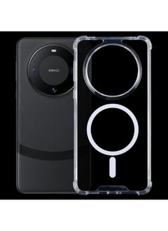 For Huawei Mate 60 / 60 Pro+ Four-corner Airbag TPU Hybrid PC Magsafe Phone Case(Transparent)