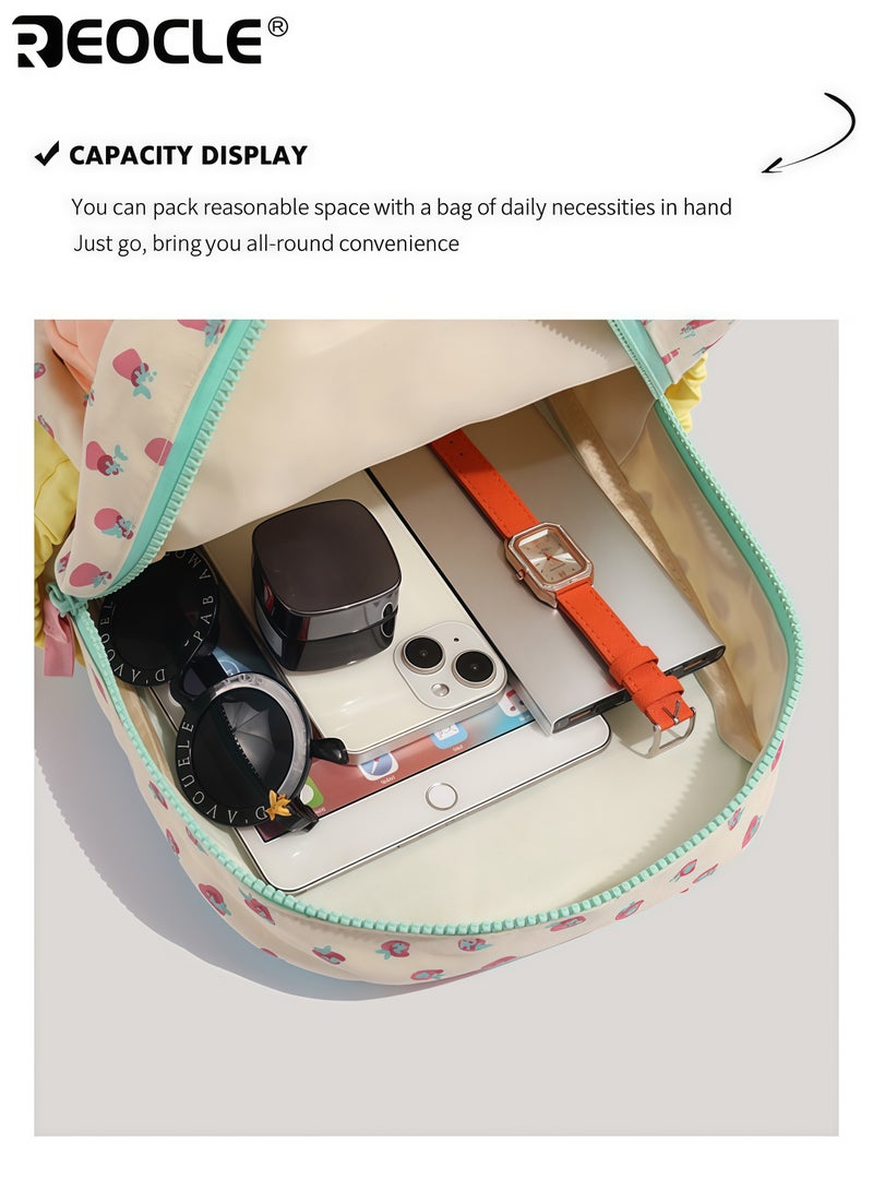 REOCLE Girl's Backpack with Cartoon Design and Breathable Comfort Mini Daypack for School Weekend Travel - Image 5