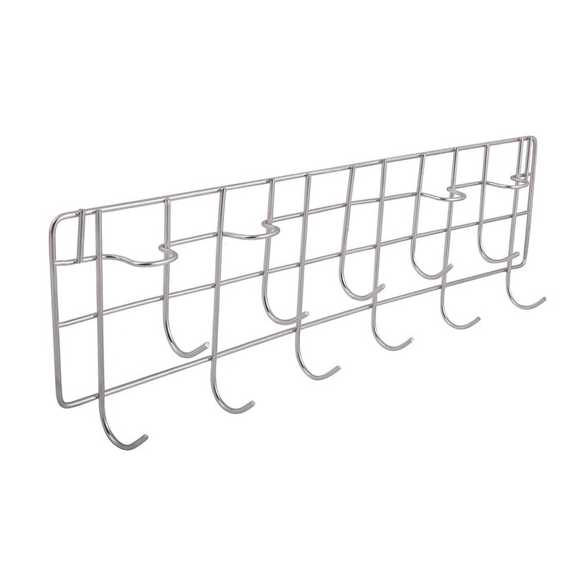 Oc9 Stainless Steel Wall Mounted Chakla Belan Stand Wall Mounted Ladle Hook Rail for Kitchen Pack of 2 Silver  - Image 2