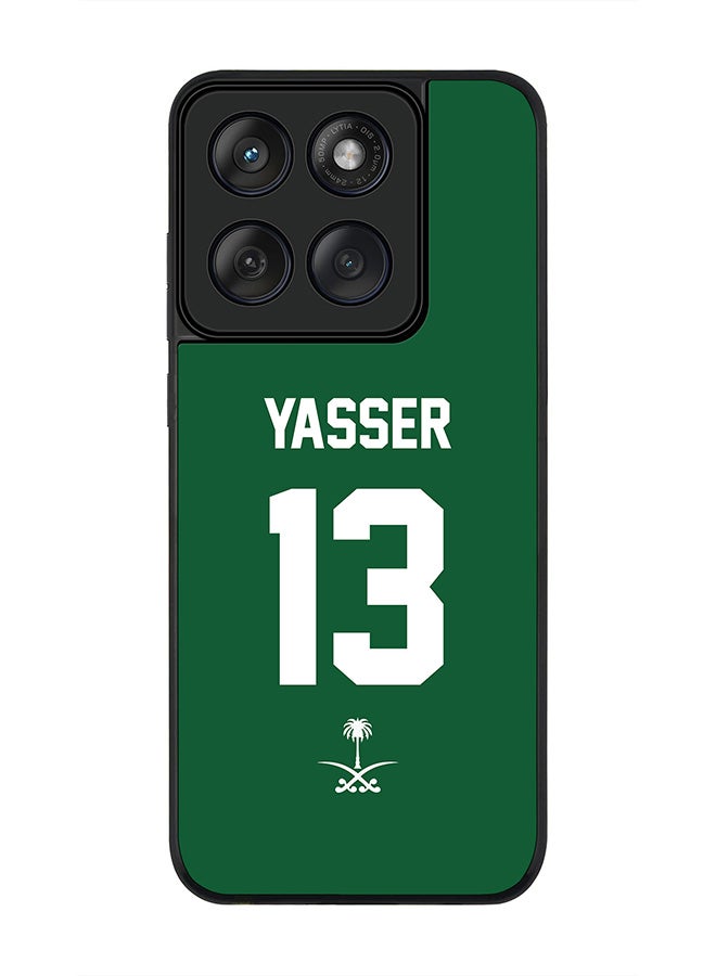 Stylizedd For Motorola MOTO Edge 60 Fusion/ Edge 60 Case,Slim fit Camera Protection, Shockproof Thin Phone cover  - Football - Saudi Arabia - Yasser - Image 1