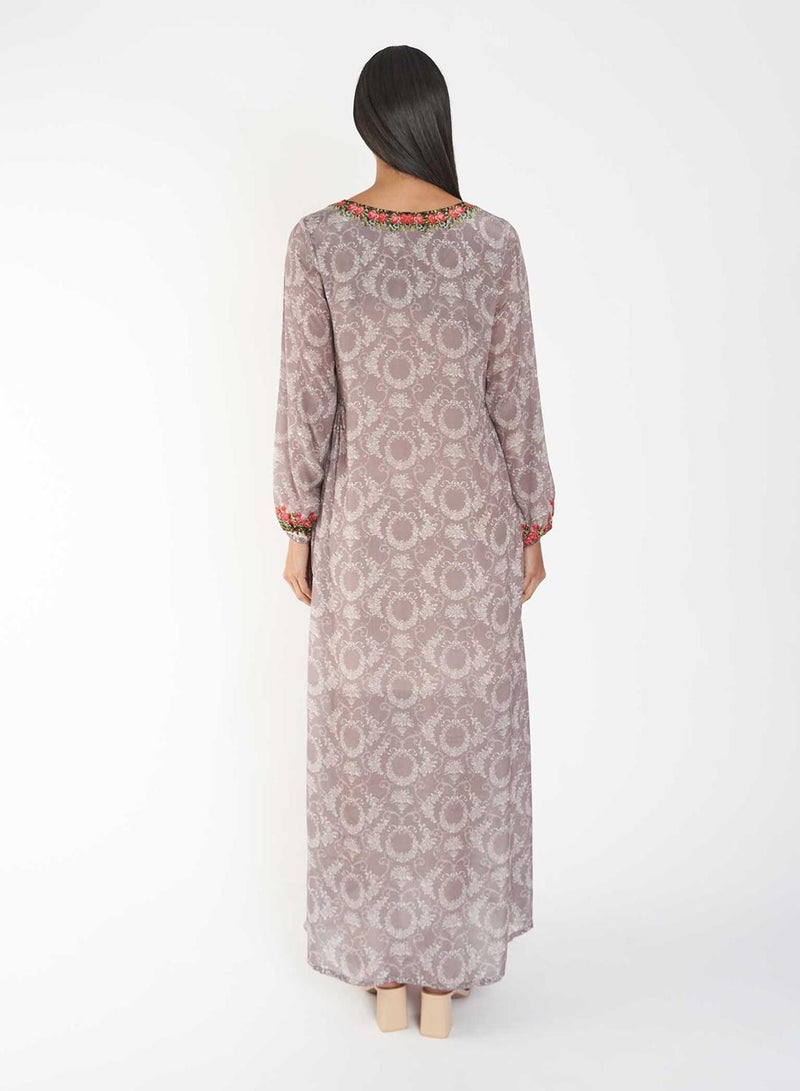 KASHKHA Placement Digital Jalabiya with Panel Handwork - Image 3