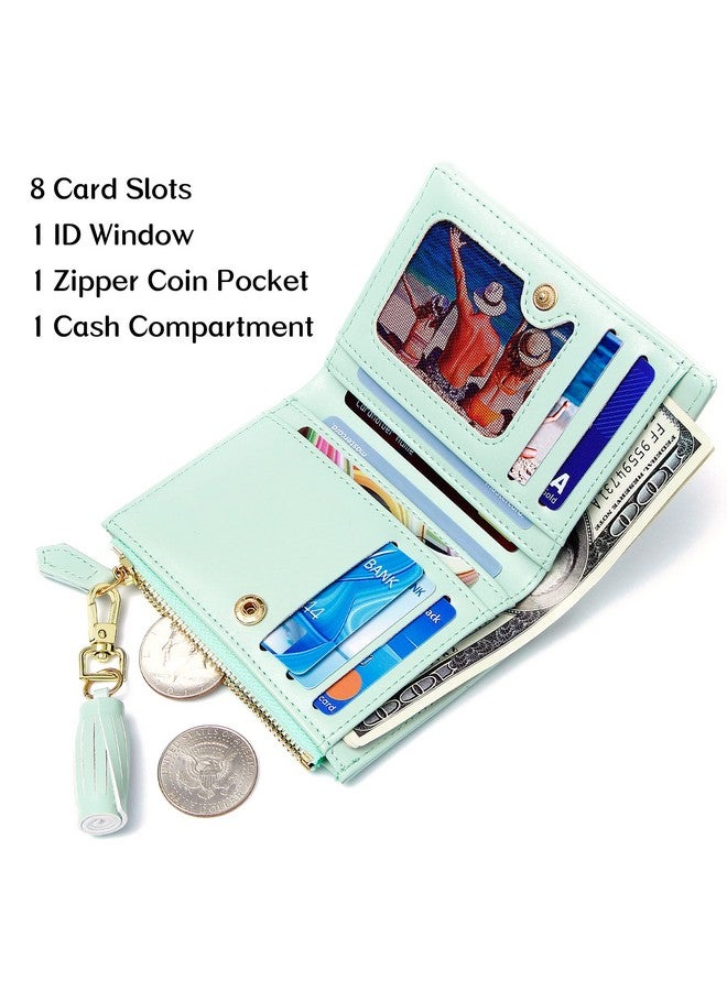 GEEAD Small Wallets For Women Bifold Slim Coin Purse Zipper Id Card Holder - Image 2