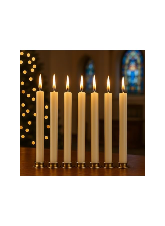 Green Tiger 6-Pack White Dripless Church Candles | Long-Lasting Flame for Church Altars, Prayer Vigils, Religious Celebrations, Home & Party Decoration | Classic Unscented Design for Serene Atmosphere - Image 2