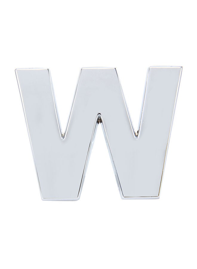 NIBEMINENT Car Badge Emblem 3D English Letter W Self-Adhesive Sticker Decal - Image 1