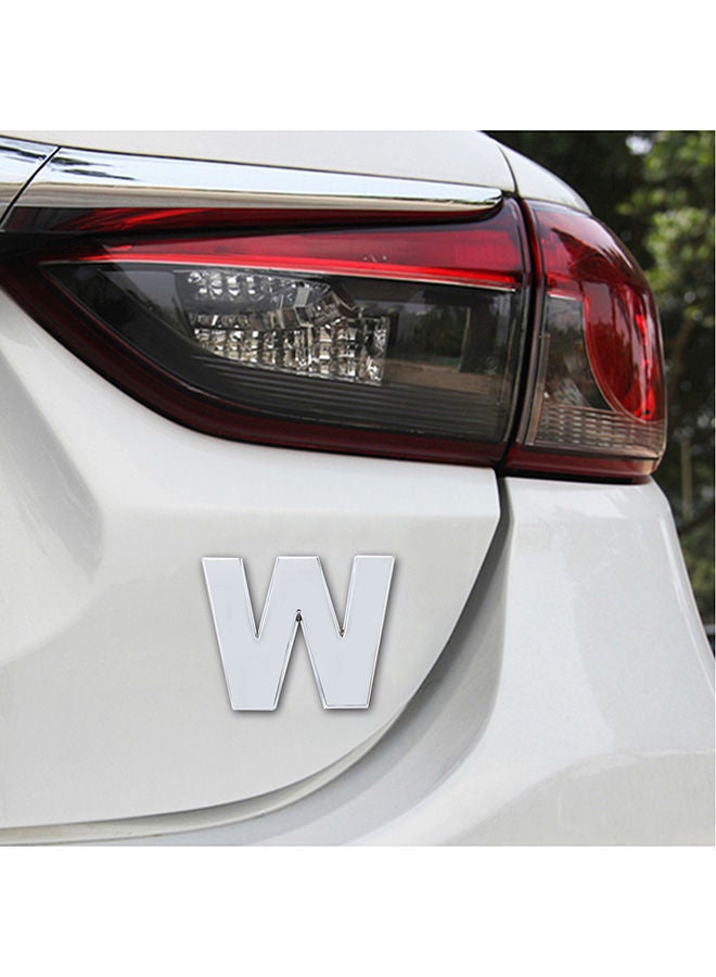 NIBEMINENT Car Badge Emblem 3D English Letter W Self-Adhesive Sticker Decal - Image 4