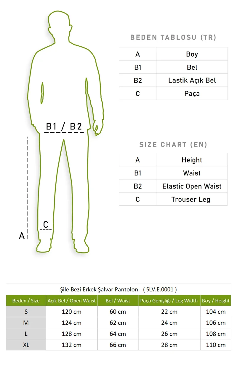اكبينيز Şile Cloth Men's Shalwar Pants Petrol Ptrl