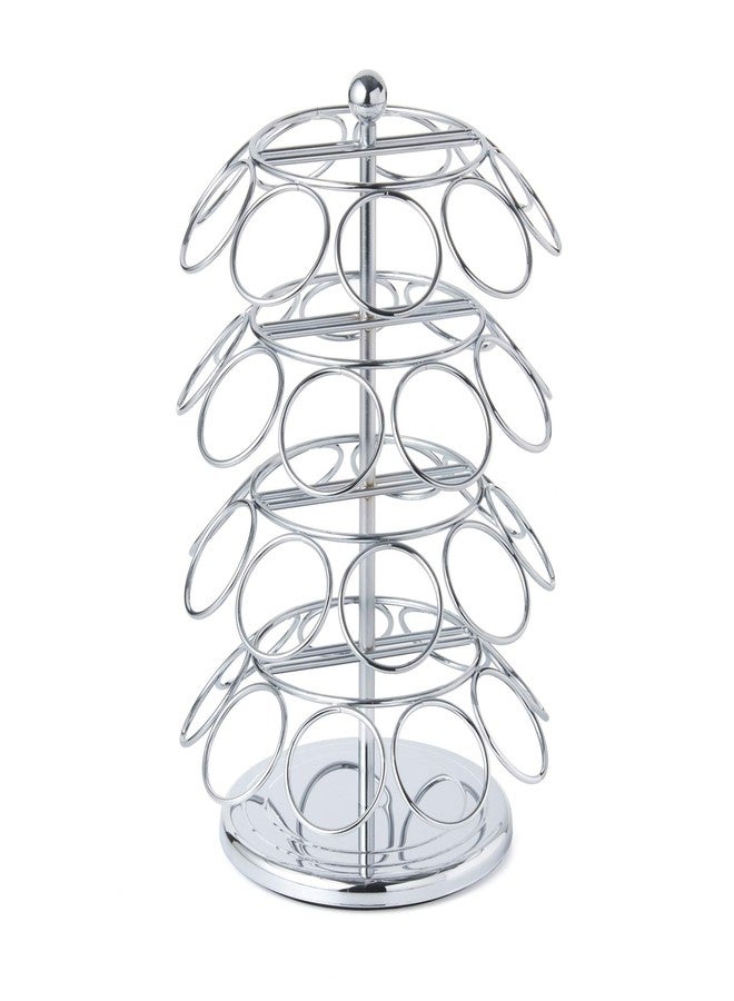 Nifty Solutions Nifty K Cup Holder – Compatible with K-Cups, Coffee Pod Carousel | 36 K Cup Holder, Spins 360-Degrees, Lazy Susan Platform, Modern Chrome Design, Home or Office Kitchen Counter Organizer - Image 2