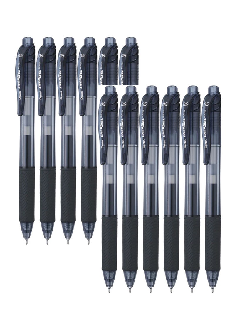 Pentel قلم حبر جل إنرجيل 12 قطعة رأس 0.5 مم حبر أسود - Image 1